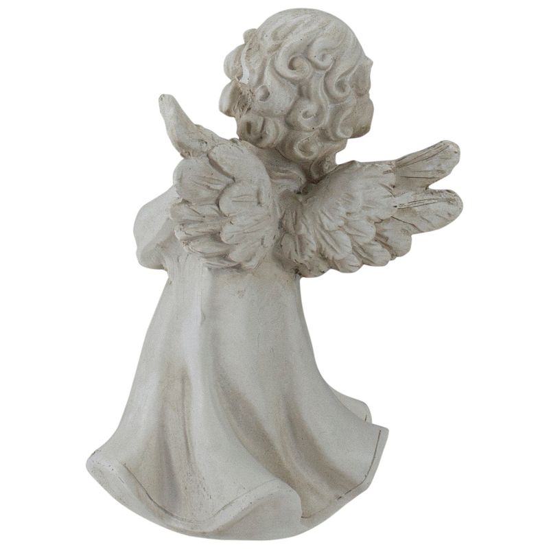 Northlight 6.5" Angel Girl Holding Flower Outdoor Garden Statue, 4 of 6