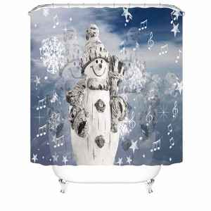 Snowman Snowman Shower Curtains for Bathroom Waterproof Fabric Bath Curtain Durable Soft Stylish Bathroom Decor 72x72 Inch - 1 of 1