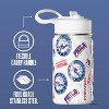 NBA Philadelphia 76ers 14oz Kids Stainless Steel Water Bottle With Straw Lid and Flexible Handle - 3 of 4