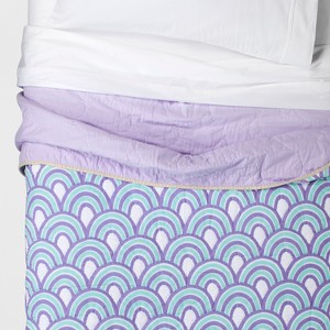 Full/Queen Cool Scallop Quilt - Pillowfort , Purple