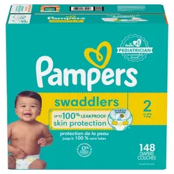 Pampers Swaddlers Active Baby Diapers Enormous Pack - Size 2 - 148ct