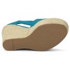 Allegra K Women's Espadrilles Tie Up Ankle Strap Wedges Sandals - 4 of 4