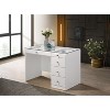 PAGED Vanity Desk with Mirror and Lights Wooden Makeup Vanity with Glass Top, 5 Drawers, Crystal Knobs for Bedroom - 2 of 4