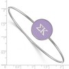 Black Bow Jewelry Sterling Silver Sigma Kappa Greek Life Bangle Bracelet 7 Inch - image 2 of 3