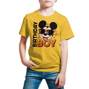 Boys' - Disney - Mickey Birthday Boy Short Sleeve Graphic T-Shirt - 1 of 4