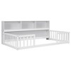 YOOCOZZ Twin Size Wood Floor Bed with Bedside Bookcase and Shelves - 3 of 4