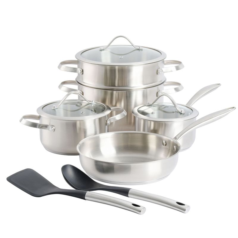 Kenmore Aiden 10 Piece Stainless Steel Cookware Set, 1 of 16
