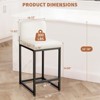 GustoWave 24.8"H Modern Faux Leather Bar Stools Set of 2, Upholstered Counter Stools with Low Back, Metal Frame for Kitchen Island - 3 of 4