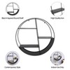 Sagebrook Home 32" Round Black Shelf - 4 Layered Contemporary Floating Metal Wall Shelf for Creative Home, Office, Bathroom - 3 of 4