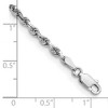 Black Bow Jewelry 3mm, 14k White Gold D/C Quadruple Rope Chain Anklet or Bracelet - 4 of 4