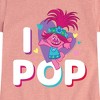 Girls' - Trolls - I Love Pop Poppy Fitted Short Sleeve Graphic T-Shirt - image 2 of 4