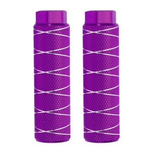Unique Bargains Aluminum Alloy Anti-Skid BMX Mountain Dirt Cycling Fit 3/8 Inch Axles Rear Stunt Bike Pegs 2 Pcs - 1 of 3