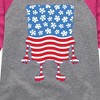 Girls' - SpongeBob SquarePants - Silhouette Stars Stripes Shirt Tail Raglan Graphic T-shirt - 2 of 4