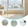 Lirago Tempered Clear Glass Console Table-Rounded Edge Sofa Table for Living Room Office and Compact Spaces 13.7"Dx43.3"Lx29.5"H - 4 of 4