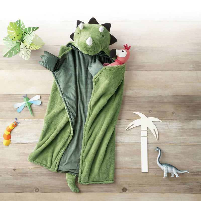 Dinosaur Kids&#39; Adaptive Hooded Blanket - Pillowfort&#8482;, 5 of 6