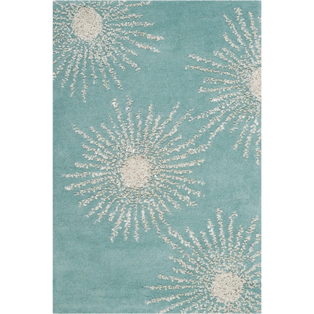 2'x3' Burst Tufted Rug Teal - Safavieh