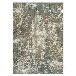 Area Rug with Rubber Backing Machine Washable Rug Modern Abstract Low Pile Rugs Foldable Stain Resistant Indoor Carpet for Living Room Bedroom - 1 of 4