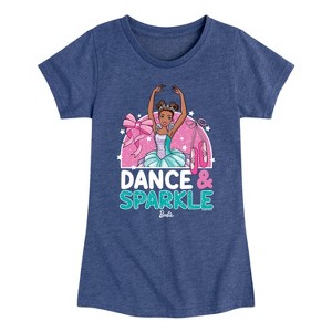 Girls' - Barbie - Dance And Sparkle Fitted Short Sleeve Graphic T-Shirt - 1 of 4