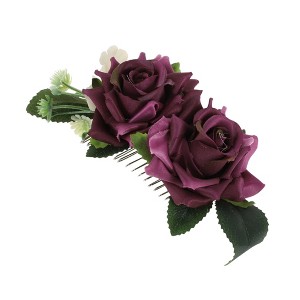 Unique Bargains Women's Styling Simulated Flowers Hair Clips Comb 1 Pc - 1 of 4