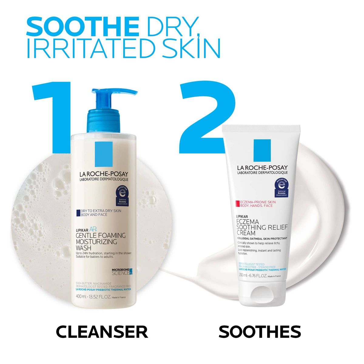 La Roche Posay Lipikar Eczema Soothing Relief Body & Face Cream Unscented - 6.76 fl oz - thumbnail 7
