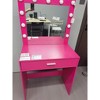 Gulches Pink Vanity Desk with Mirror & 11 LED Lights - 3 Modes Adjustable Brightness, Large Drawer+1-Level Storage Dresser, Bedroom Dressing Table - 3 of 4