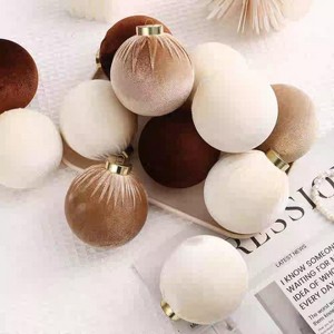 3.15 Inch 12PCS Shatterproof Velvet Christmas Balls Fabric Covered Ornaments, Festive Tree Decor for Home, Party & Tabletop Display - 1 of 4