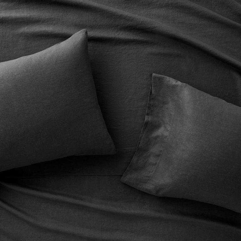 100% Washed Linen Solid Pillowcase Set - Casaluna™, 4 of 6