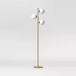 Globe Track Tree Floor Lamp White and Brass - Project 62™