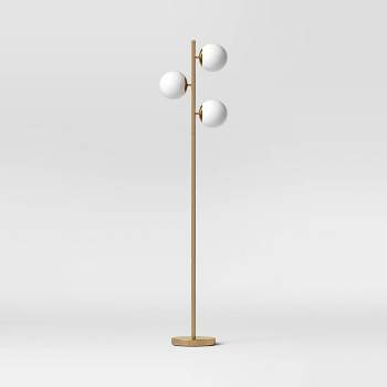 Globe Track Tree Floor Lamp White and Brass - Project 62™