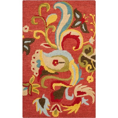 SAFAVIEH Blossom BLM917A Hand-hooked Rust / Multi Rug 2' x 3', 2' x 3' -  Kroger