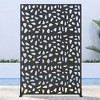 Dovelina Metal Outdoor Privacy Screen Freestanding Patio Decorative Screens - 72"x47", Black, Dean - 2 of 4