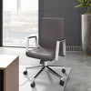 LeisureMod Aleen Office Chair in Upholstered Leather and Iron Frame with Swivel and Tilt - 3 of 4