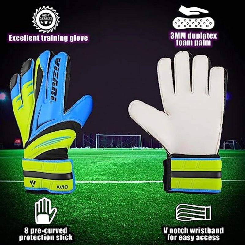 Vizari Avio F.P. Soccer Goalkeeper Goalie Gloves - Optimal Grip for All Skill Levels - Non-Slip Receiver Gloves for Kids and Adults, Ideal for Soccer Training and Matches, 5 of 8