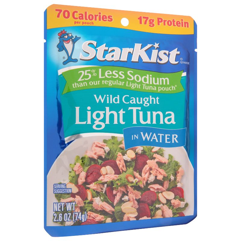 StarKist Reduced Sodium Chunk Light Tuna in Water Pouch - 2.6oz, 2 of 5