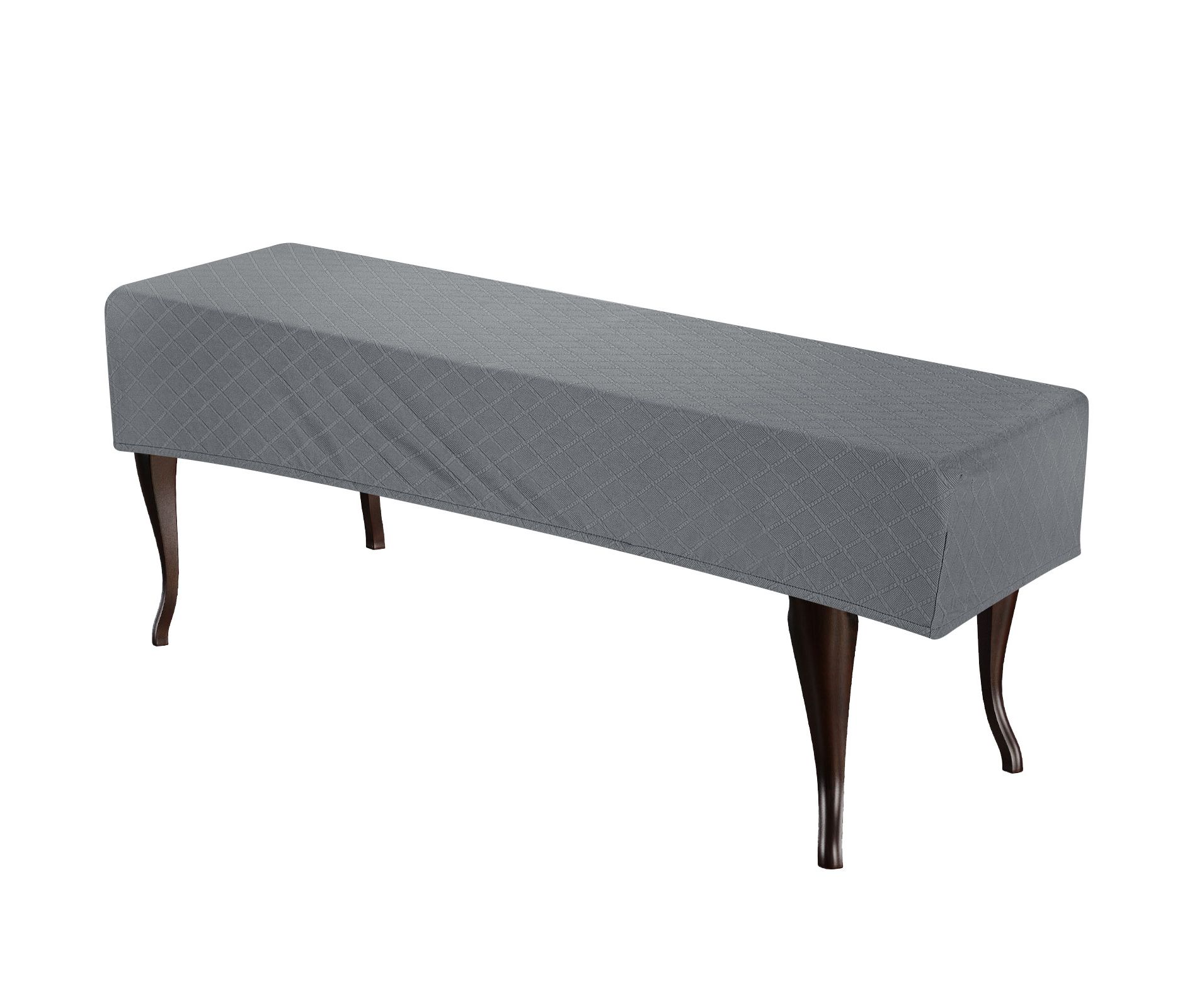 Unique Bargains Stretch Anti-Dust Protecting Dining Chair Slipcovers for 42" - 54" Bench Deep Gray