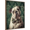 Amanti Art The Gentleman Bulldog by Mowzu  Framed Canvas Wall Art - 2 of 4