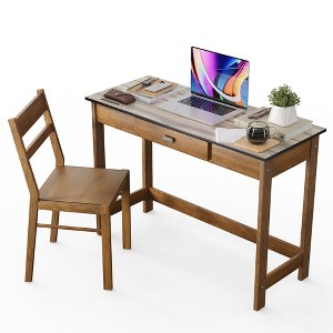 Tangkula Kids Desk & Chair Set Study Table Writing Workstation w/ Drawer - 1 of 4