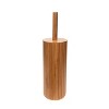 Bergen Rounded Bamboo Toilet Bowl Brush Brown - Bath Bliss - image 4 of 4