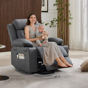 Power Recliner Chairs for Adults, Recliner with Power Headrest & Charging Ports, Electric Recliner Sofa Chair for Living Room - 1 of 4