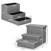 FONTOI 3-Steps Stairs with Storage, Dog Steps for Couch, Bed, Pet Steps for Injured Pet, Older Pets, Gray, 16.75"*16"*25" - 3 of 4