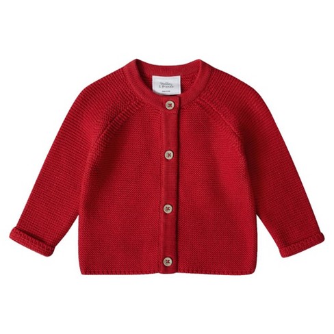 Red baby hot sale girl cardigan