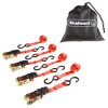Fleming Supply Ratchet Tie Down Straps - Orange, Set of 4 - 3 of 4