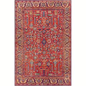 Mark & Day Loveren Woven Indoor Area Rugs Bright Red