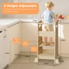 Chaokws Toddler Tower Learning Tower - Adjustable Kitchen Step Stool Helper for Kids, Safe Standing Tower for Toddlers 1-3 Years - 2 of 4