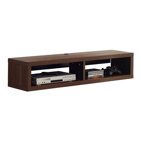 48 Wall Mounted Media Console Walnut, Console Table For Wall Mounted Tv