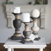 VIP Wood 11.5 in. Black Transitional Decor Candle Sticks - 2 of 4
