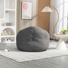 Bean Bag Chair Sofa High Pressure Foam Filled Sofa Chair Lazy BeanBag Sofa with Footrest Soft Comfy Chair for Living Room Bedroom Office, Beige, Grey - 4 of 4