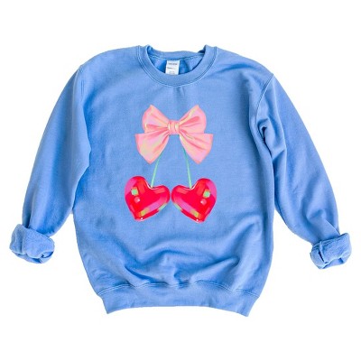 Simply Sage Market Women's Graphic Sweatshirt Heart Cherries Coquette