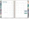 HARDCOVER 2026 Planner, 8.5"x11": 14 Months (Nov 2025-Dec 2026), Daily/Weekly/Monthly,  Bookmark, Pocket Folder w Sticky Notes (Teal Floral) - 4 of 4
