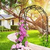 Metal Garden Archway Trellis, Climbing Plant Support for Vines, Roses, Freely Assembled Outdoor Arbor – Cuddlewood - 2 of 4